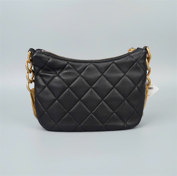 Túi Chanel kẹp nách đen dây xích to (H1HJLXP8) sz20 (HC) +