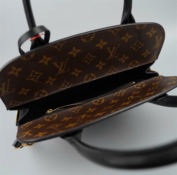 Túi LV Tote hoa nâu viền đen kèm ổ+ chìa (F01117) sz25 (HC) +