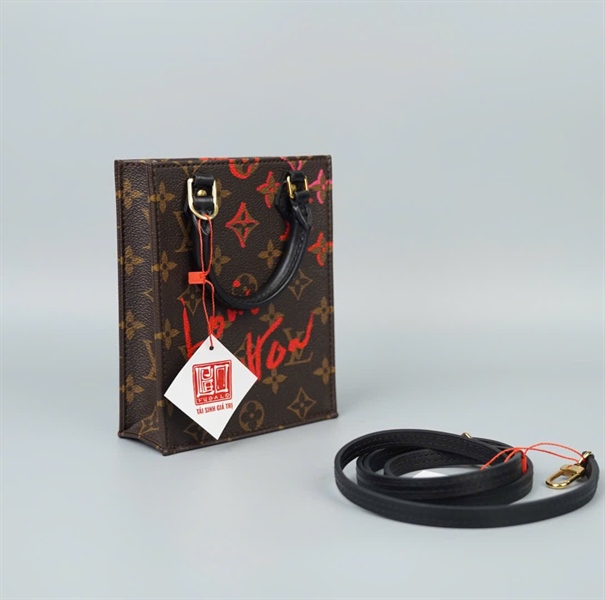 Túi LV Tote hoa nâu in chữ sz13 (HC) +