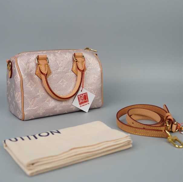 Túi LV Speedy nền hồng hoa trắng sz20 (HC) +
