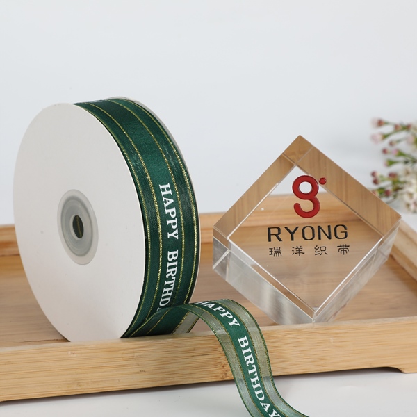 Ruy băng voan kim tuyến Xanh đậm 2,5x45m/ RB6