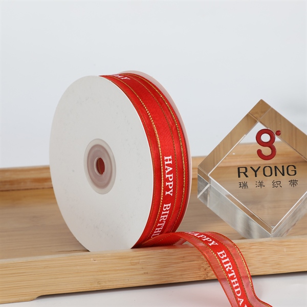 Ruy băng voan kim tuyến, Đỏ tươi 2,5x45m/ RB85