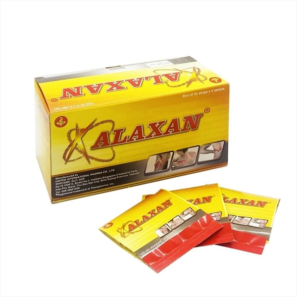 Alaxan united Hộp 25 vỉ x 4 viên nén (xé)