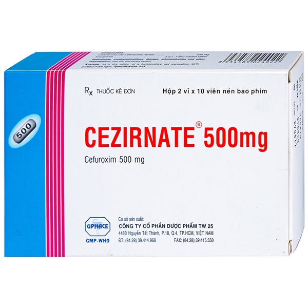 Cezirnat cefurozim 500mg uphace (h/20v)