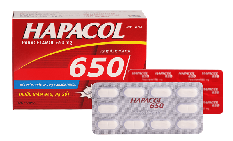 Hapacol 650 dhg (hộp/100 viên nén)
