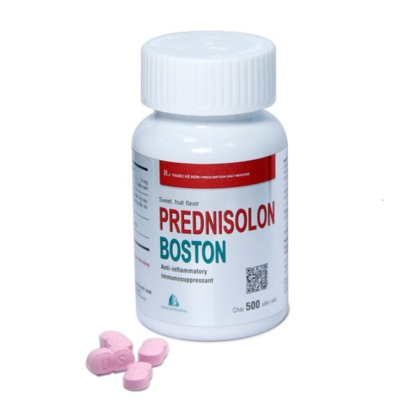 Prednisolon 5mg boston (c/500v nén) (mùi dâu)