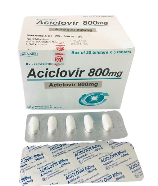 Aciclovir 800mg Khapharco (H/100V)