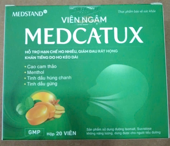 Viên ngậm Medcatux (Hộp 5 vỉ x 4 viên) - Medstand