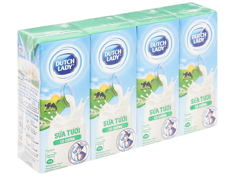 Sữa Dutch Lady có đường hộp 180ml