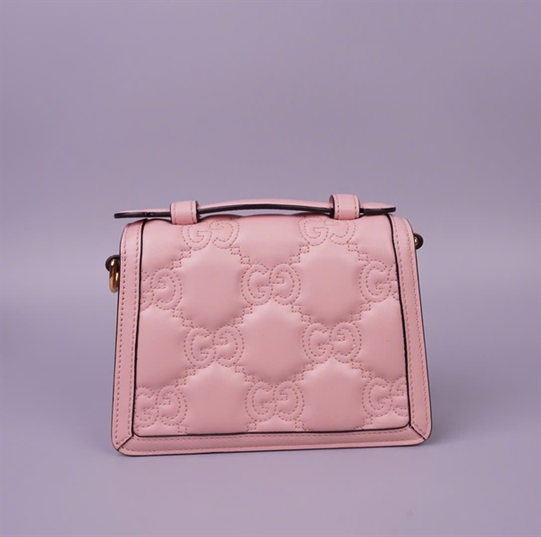 Túi GG handle màu hồng (724499213317) 2strap sz18 KG+