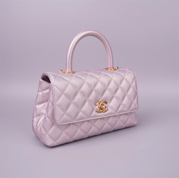 Túi Chanel coco tím X3685PA5 sz23 KG+