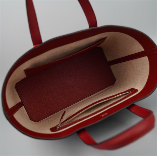 Túi Hermes tote xanh viền đỏ (X (2016)) sz 30 KG+