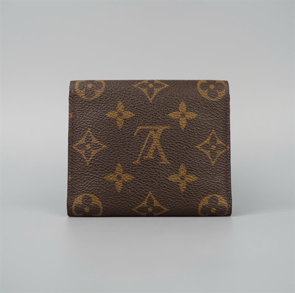 Ví LV hoa nâu gập 3 +