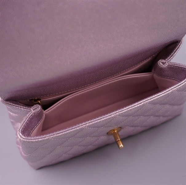 Túi Chanel coco tím X3685PA5 sz23 KG+