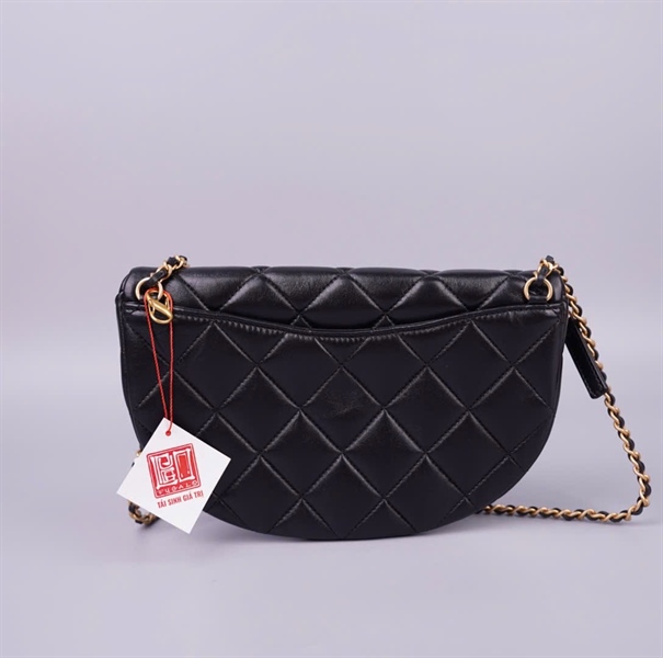 Túi Chanel Bumbag đen dây ngọc trai (JT272PGK) sz17 ( miệng 23cm) +