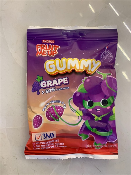 Kẹo dẻo gummy vị nho 80g