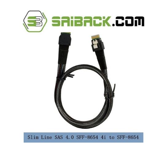 Cable Slim Line SAS 4.0 SFF-8654 4i to SF-8654 4i 38pin (50cm)
