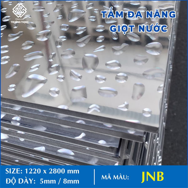 TẤM ĐA NĂNG - GIỌT NƯỚC BẠC - 8MM - 2M8