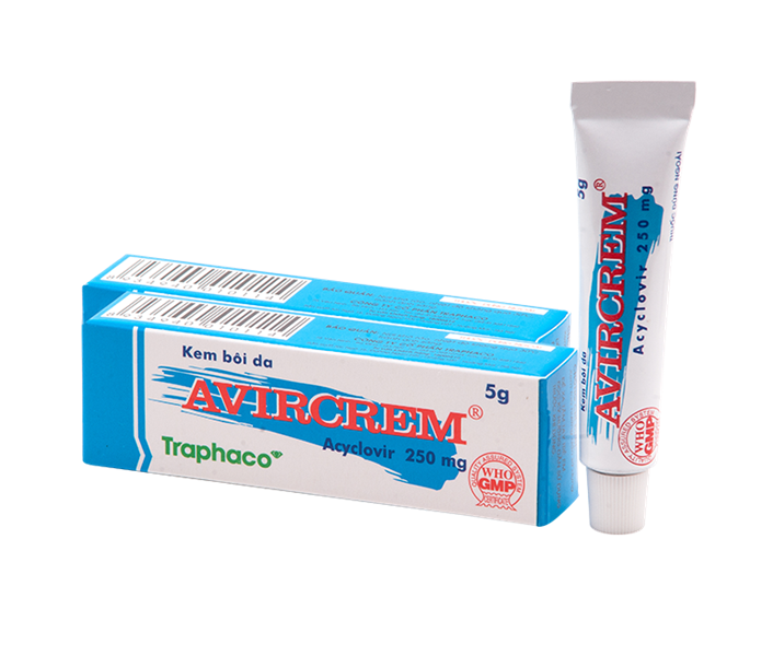 Avircrem acyclovir traphaco (lốc/10t/5gr)