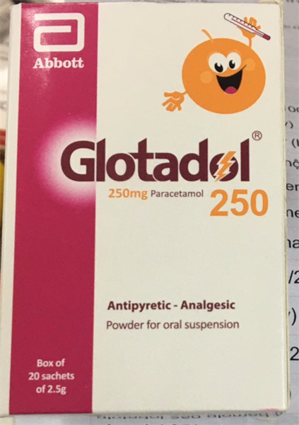 Glotadol 250 abbott (hộp/20gói/2.5gram)