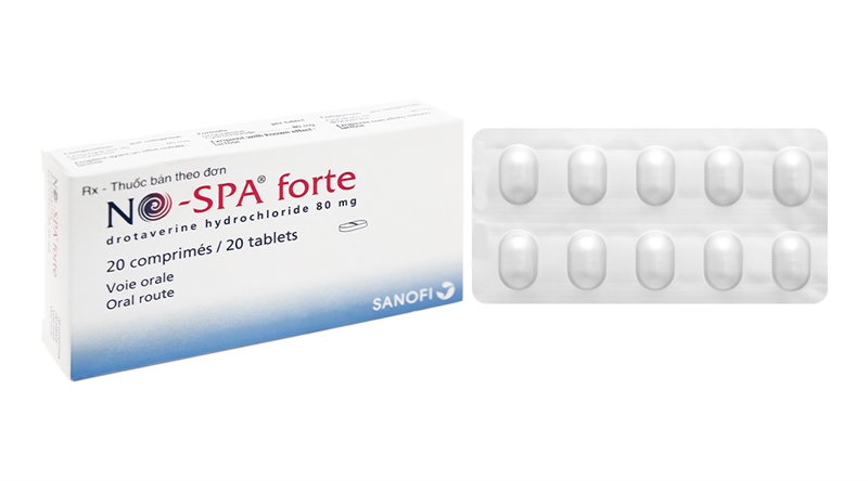 No-spa forte drotaverin 80mg sanofi (hộp/20 viên nén)