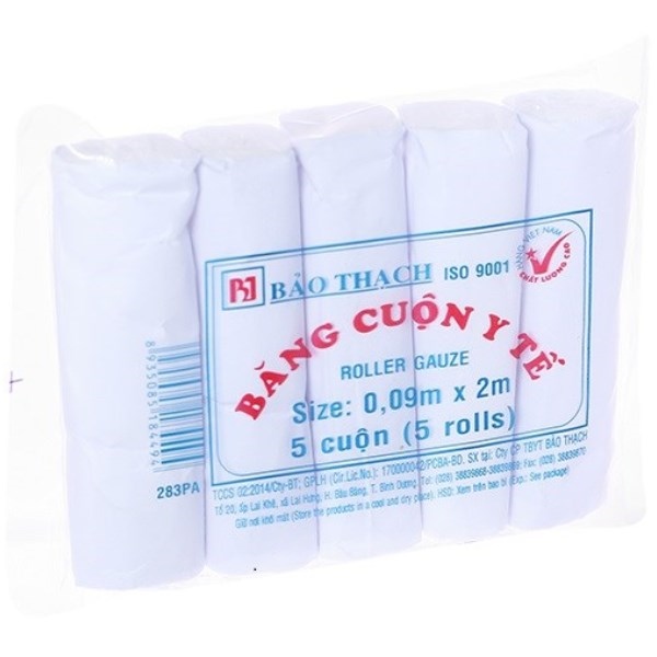 Băng cuộn y tế 0.09mx2.0m bảo thạch (lốc/50cuộn)