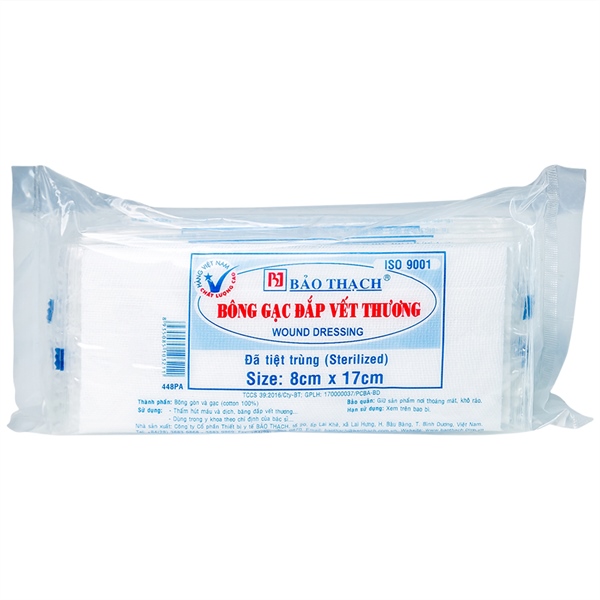 Bông gạc đắp vết thương bảo thạch 8cmx17cm (g/10M)