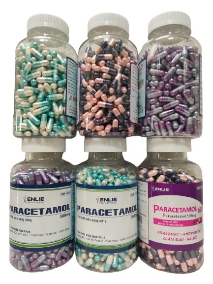 Paracetamol 500mg Enlie (C/500V) (màu ngẫu nhiên)