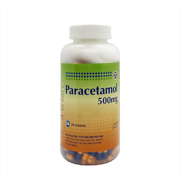 Paracetamol 500mg phúc vinh (c/500v)(nang)