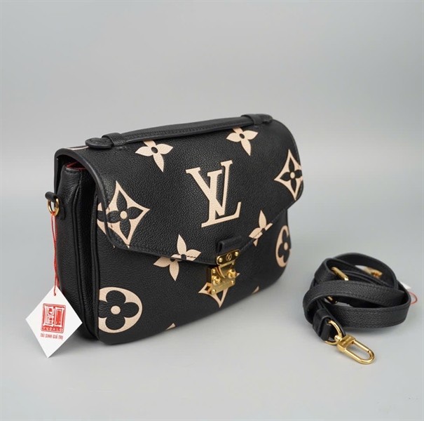 Túi LV Metis nền đen hoa trắng sz24 (BMC) KG+