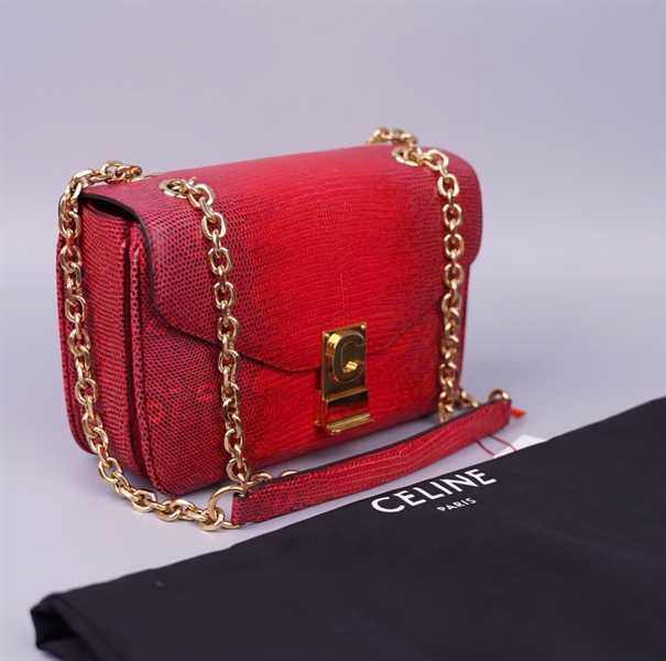 Túi Celine đỏ da trăn (S-CE-5118) sz20 ( BMC) KG+