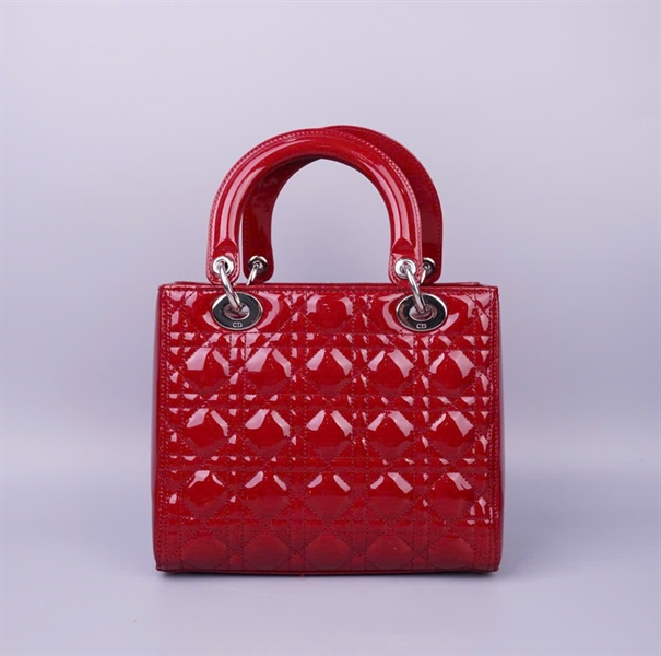 Túi Dior Lady da bóng màu đỏ (O-0197) szM KG+