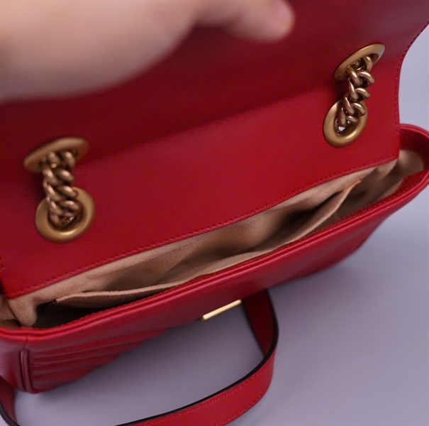 Túi GG Marmont đỏ (493075) sz20 (BMC) KG+