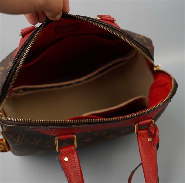 Túi LV Retiro hoa nâu viền đỏ (DR1107) sz33 KG+