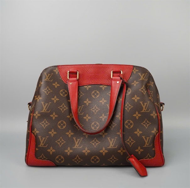 Túi LV Retiro hoa nâu viền đỏ (DR1107) sz33 KG+