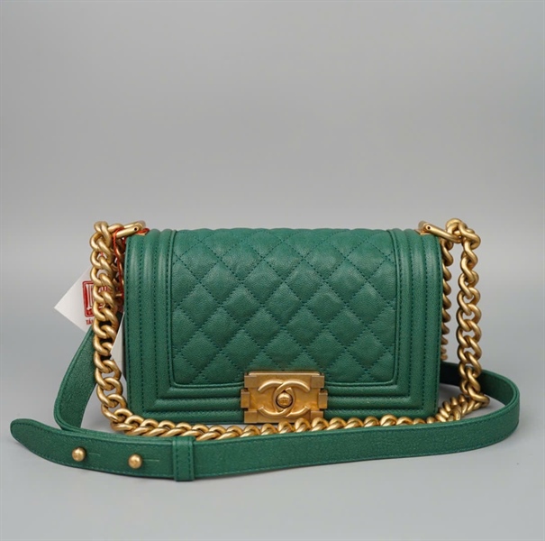 Túi Chanel Boy xanh (26212719) sz19 (BMC) KG+