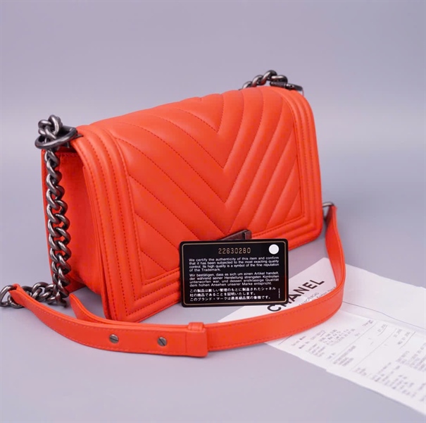 Túi Chanel Boy cam (22630280) sz23 (BMC) KG+