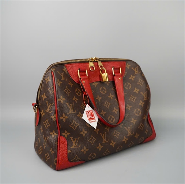 Túi LV Retiro hoa nâu viền đỏ (DR1107) sz33 KG+