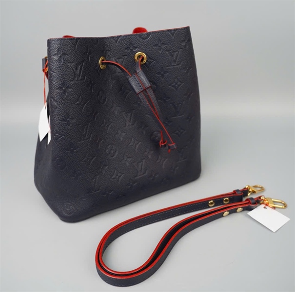 Túi LV Nóe hoa xanh 2 strap sz28 (BMC) KG+