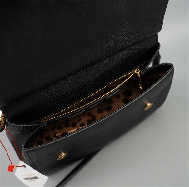 Túi D&G đen logo đính đá sz25 KG+