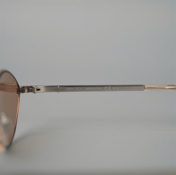 Mắt kính Jimmy Choo hồng gọng bạc kèm strap (9F62S5816) KG+