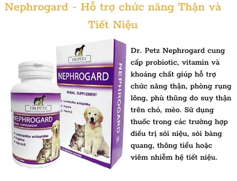 Dr.PETZ NEPHROGRAD Hỗ Trợ Thận và Tiết Niệu (100v)
