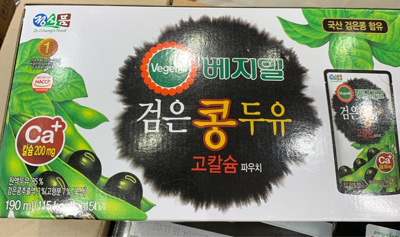 검은콩 고칼슘 두유 파우치 190ml/sữa Đậu Đen 190ml