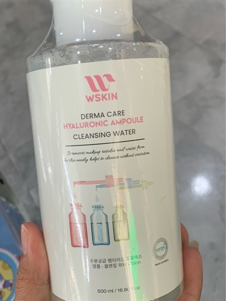 Nước tẩy Trang chăm sóc da liễu wskin 500ml