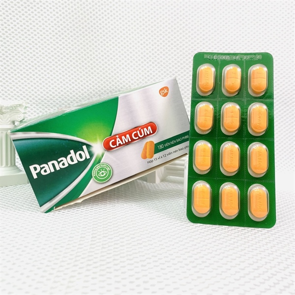 PANADOL CẢM CÚM Paracetamol 500 Mg Cafein 25 Mg Phenylephrine 5 Mg GSK Giảm đau hạ sốt sung huyết mũi