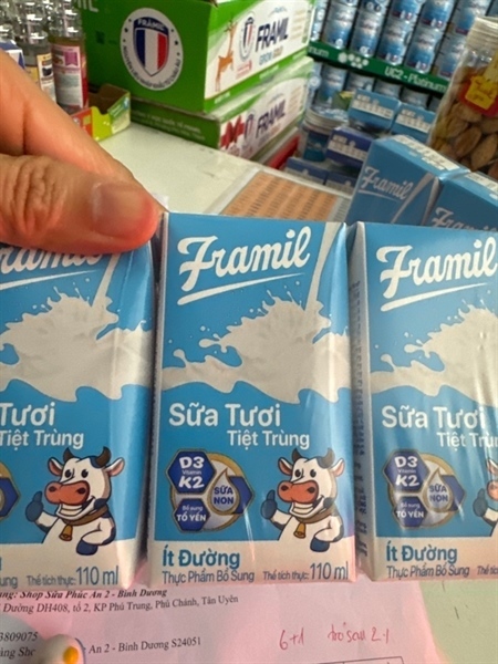 Sữa tươi framil ít đường 110ml