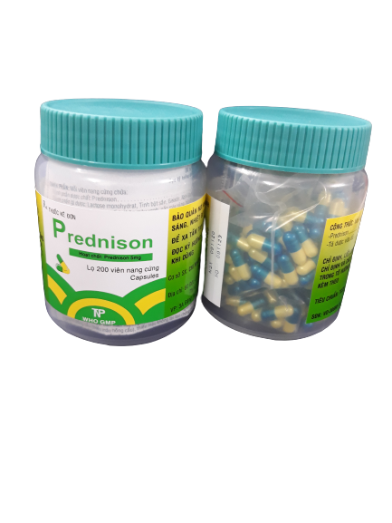 Prednison 5mg xanh vàng thành nam (c/200v nang)
