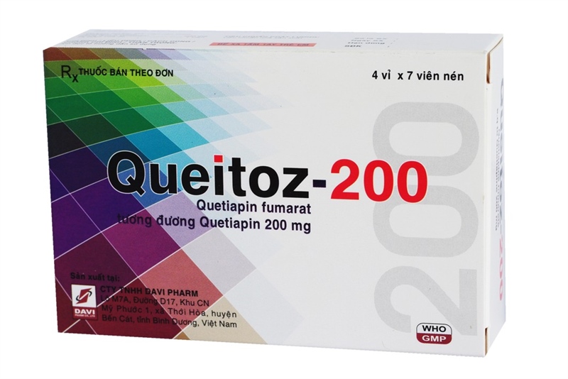 Queitoz quetiapine 200mg davipharm (h/28v)