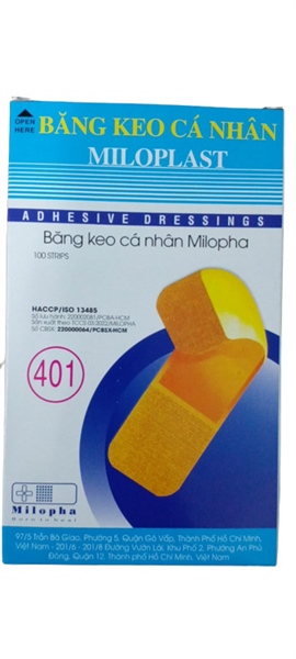 Băng cá nhân miloplast (h/100m)