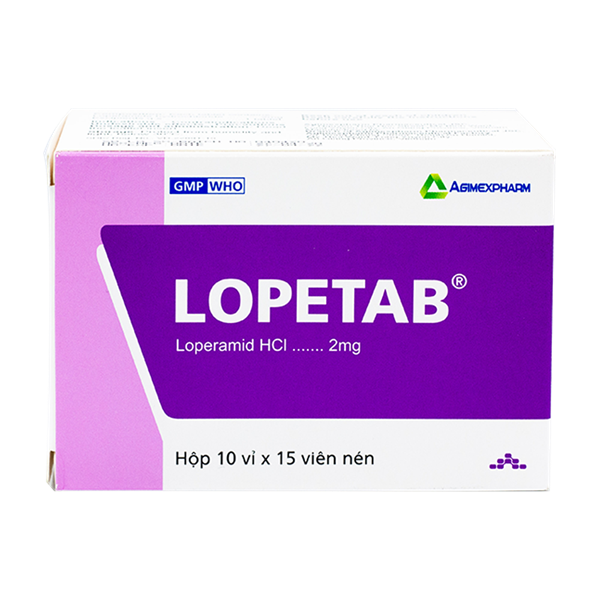 Lopetab loperamid 2mg agimexpharm (h/150v) (nén)
